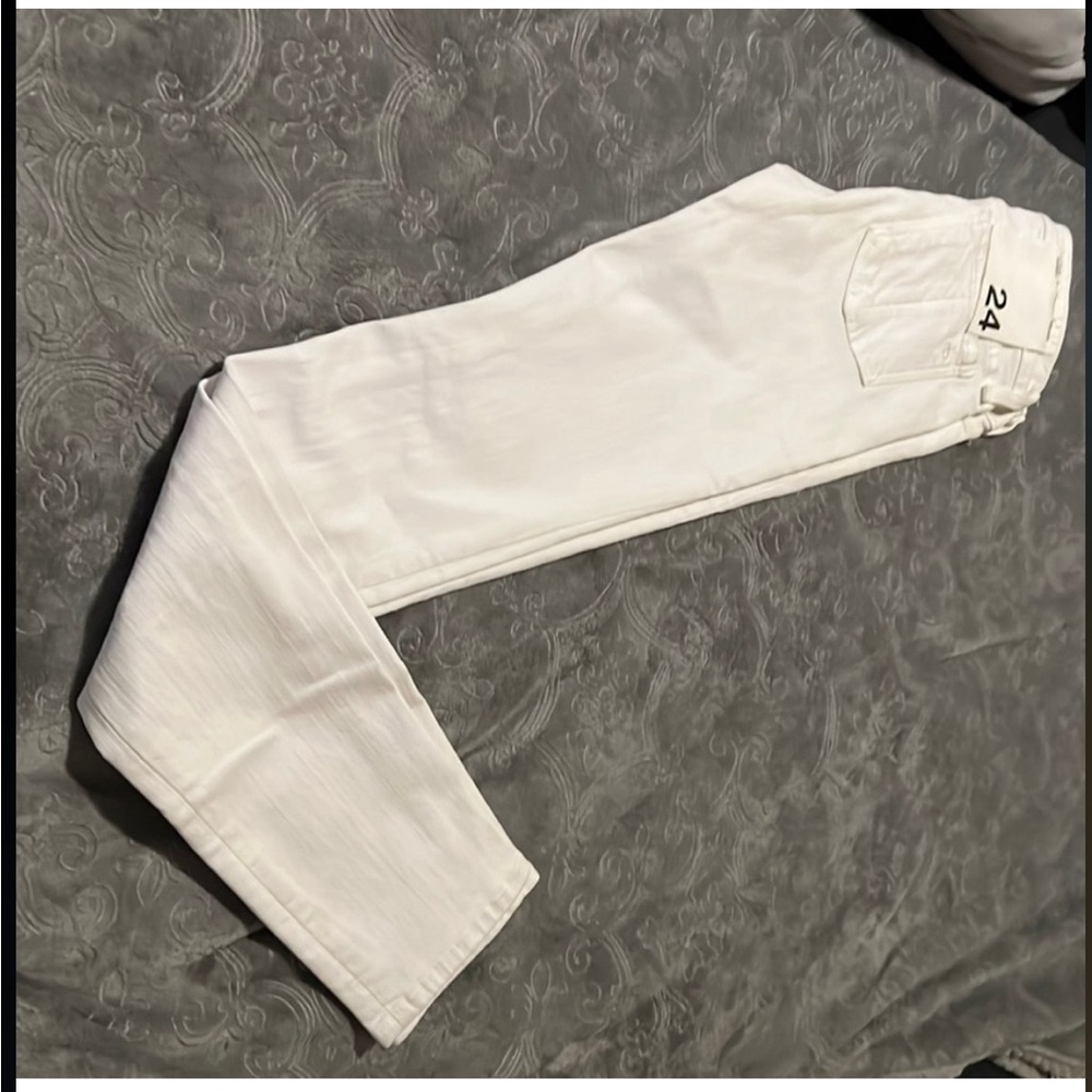 RAG & BONE SIZE 24 BRIGHT WHITE SKINNY WITH TAG 2 POCKETS INSEAM 29 in a…